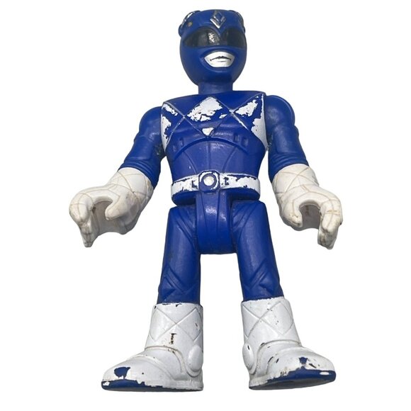 Fisher Price Imaginext Mighty Morphin Power Rangers Blue Figure 3" plastic READ - Picture 1 of 7